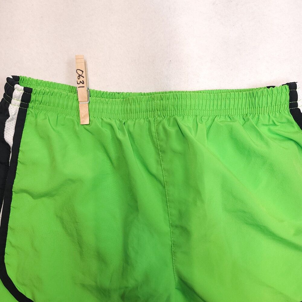 Nike Dri-Fit Athletic Pull On Running Shorts Womens Size XS Green Black White